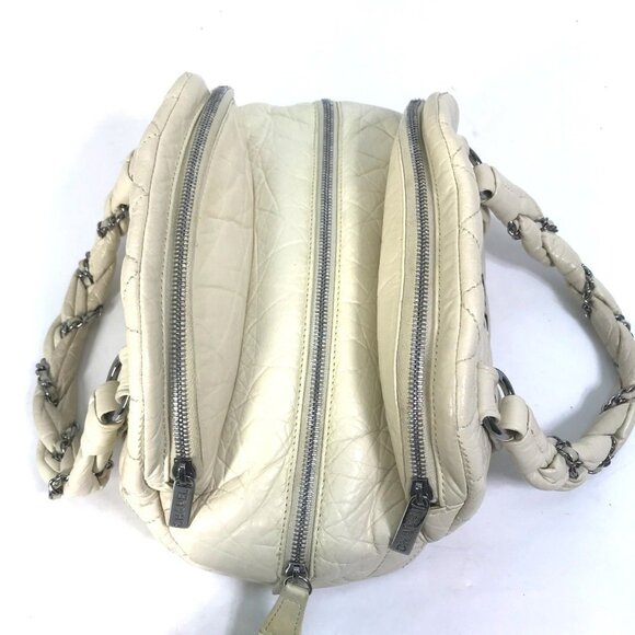 CHANEL Beige Leather Coco Mark Boston Bag - Picture 11 of 16